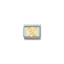 Load image into Gallery viewer, COMPOSABLE CLASSIC LINK 030301/24 LETTER X IN 18K GOLD AND CZ
