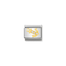 Load image into Gallery viewer, COMPOSABLE CLASSIC LINK 030309/04 WHITE ANCHOR WITH CZ IN 18K GOLD
