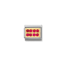 Load image into Gallery viewer, COMPOSABLE CLASSIC LINK 030314/02 RED PAVÉ WITH CZ IN 18K GOLD
