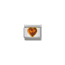 Load image into Gallery viewer, COMPOSABLE CLASSIC LINK 030501/01 HEART WITH AMBER IN 18K GOLD
