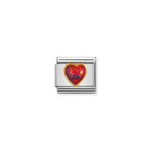Load image into Gallery viewer, COMPOSABLE CLASSIC LINK 030501/08 HEART WITH RED OPAL IN 18K GOLD
