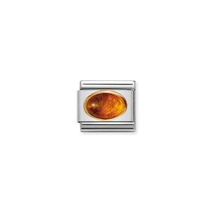 COMPOSABLE CLASSIC LINK 030502/01 AMBER OVAL IN 18K GOLD
