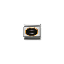 Load image into Gallery viewer, COMPOSABLE CLASSIC LINK 030502/02 BLACK AGATE OVAL IN 18K GOLD
