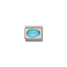 Load image into Gallery viewer, COMPOSABLE CLASSIC LINK 030502/06 TURQUOISE OVAL IN 18K GOLD
