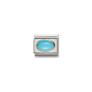 COMPOSABLE CLASSIC LINK 030502/06 TURQUOISE OVAL IN 18K GOLD