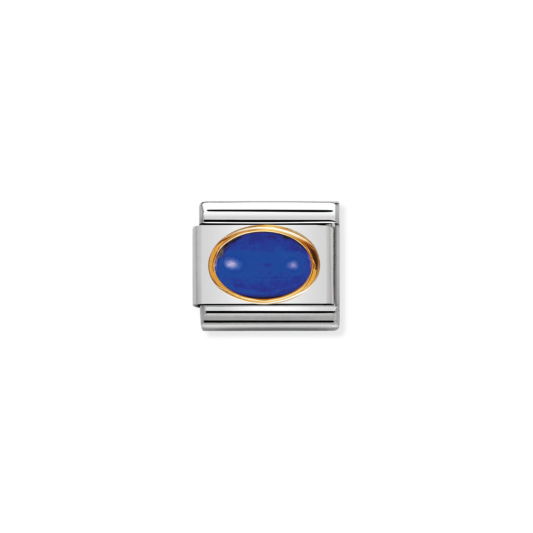 COMPOSABLE CLASSIC LINK 030502/09 LAPIS LAZULI OVAL IN 18K GOLD
