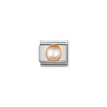 Load image into Gallery viewer, COMPOSABLE CLASSIC LINK 030503/15 ROUND PINK CRYSTAL PEARL IN 18K GOLD
