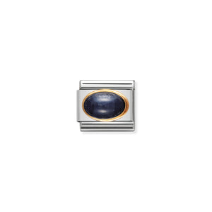 COMPOSABLE CLASSIC LINK 030504/08 SEPTEMBER SAPPHIRE OVAL STONE IN 18K GOLD
