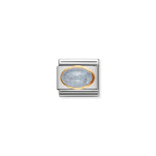 Load image into Gallery viewer, COMPOSABLE CLASSIC LINK 030504/01 MARCH AQUAMARINE OVAL STONE IN 18K GOLD
