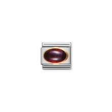 Load image into Gallery viewer, COMPOSABLE CLASSIC LINK 030504/03 JANUARY GARNET OVAL STONE IN 18K GOLD
