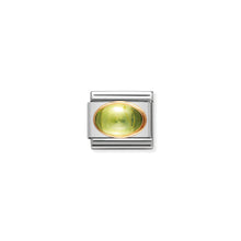 Load image into Gallery viewer, COMPOSABLE CLASSIC LINK 030504/05 AUGUST PERIDOT OVAL STONE IN 18K GOLD
