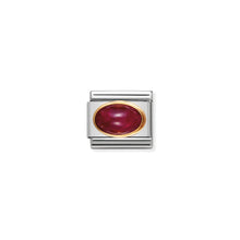 Load image into Gallery viewer, COMPOSABLE CLASSIC LINK 030504/10 JULY RUBY OVAL STONE IN 18K GOLD
