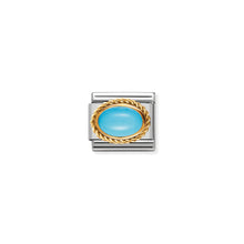 Load image into Gallery viewer, COMPOSABLE CLASSIC LINK 030507/06 TURQUOISE OVAL IN 18K GOLD
