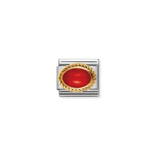 Load image into Gallery viewer, COMPOSABLE CLASSIC LINK 030507/11 RED CORAL OVAL IN 18K GOLD
