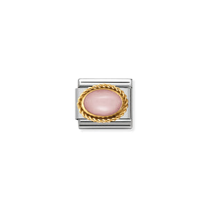 COMPOSABLE CLASSIC LINK 030507/22 PINK OPAL OVAL IN 18K GOLD