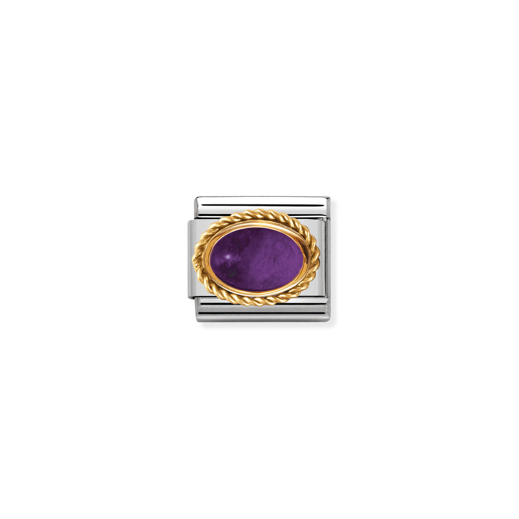 COMPOSABLE CLASSIC LINK 030508/02 AMETHYST OVAL IN 18K GOLD