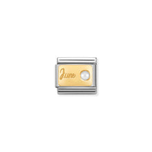 Load image into Gallery viewer, COMPOSABLE CLASSIC LINK 030519/06 JUNE WHITE PEARL IN 18K GOLD
