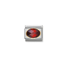 Load image into Gallery viewer, COMPOSABLE CLASSIC LINK 030601/005 RED FACETED CZ IN 18K GOLD
