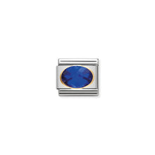 Load image into Gallery viewer, COMPOSABLE CLASSIC LINK 030601/007 BLUE FACETED CZ IN 18K GOLD
