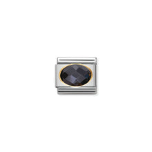 Load image into Gallery viewer, COMPOSABLE CLASSIC LINK 030601/011 BLACK FACETED CZ IN 18K GOLD
