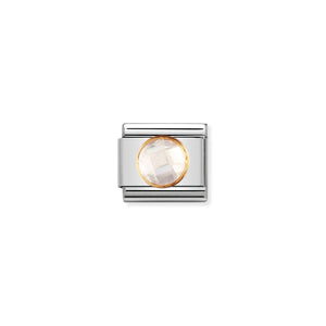 COMPOSABLE CLASSIC LINK 030605/010 WHITE ROUND CZ IN 18K GOLD