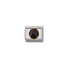 Load image into Gallery viewer, COMPOSABLE CLASSIC LINK 030605/011 BLACK ROUND CZ IN 18K GOLD
