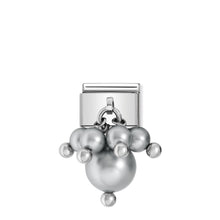 Load image into Gallery viewer, COMPOSABLE CLASSIC LINK 030609/02 GREY CRYSTAL PEARLS
