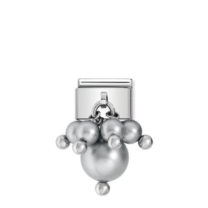 COMPOSABLE CLASSIC LINK 030609/02 GREY CRYSTAL PEARLS