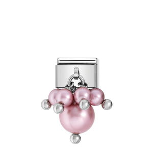 COMPOSABLE CLASSIC LINK 030609/04 PINK CRYSTAL PEARLS