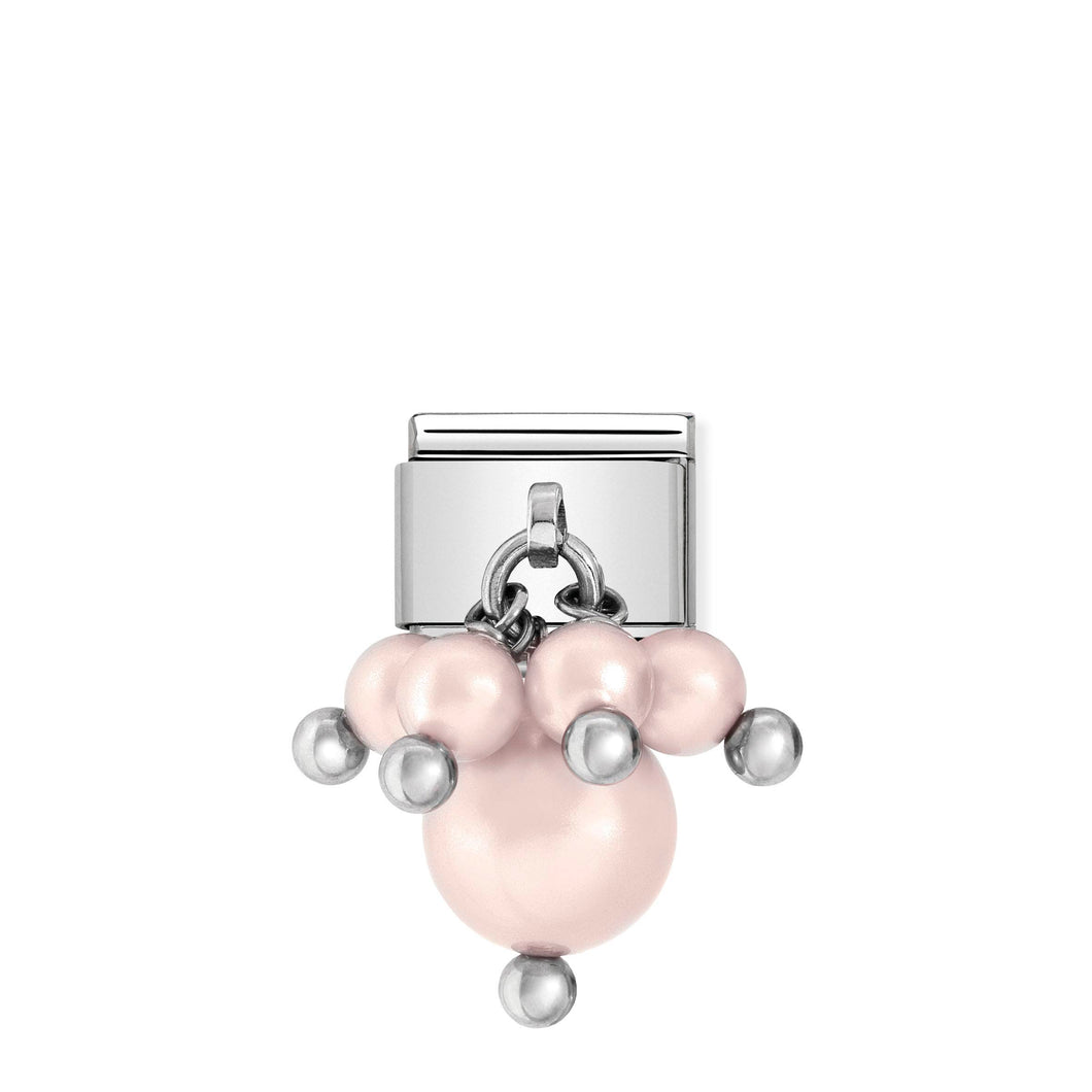 COMPOSABLE CLASSIC LINK 030609/06 PASTEL PINK CRYSTAL PEARLS