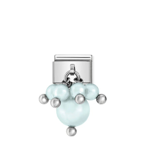 COMPOSABLE CLASSIC LINK 030609/08 CELESTIAL PASTEL BLUE CRYSTAL PEARLS
