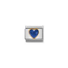 Load image into Gallery viewer, COMPOSABLE CLASSIC LINK 030610/007 BLUE FACETED HEART CZ IN 18K GOLD

