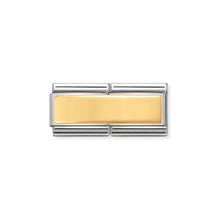 Load image into Gallery viewer, COMPOSABLE CLASSIC DOUBLE LINK 030710/01 SMOOTH ENGRAVABLE PLATE IN 18K GOLD
