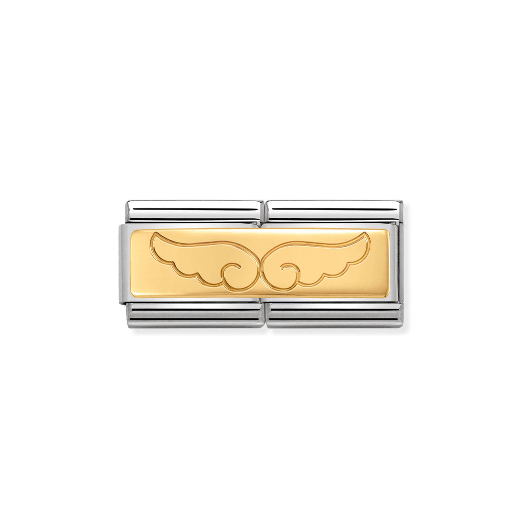 COMPOSABLE CLASSIC DOUBLE LINK 030710/08 WINGS IN 18K GOLD