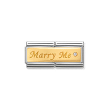 Load image into Gallery viewer, COMPOSABLE CLASSIC DOUBLE LINK 030730/01 MARRY ME IN 18K GOLD &amp; CZ
