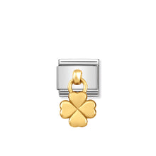 Load image into Gallery viewer, COMPOSABLE CLASSIC LINK 031800/02 FOUR LEAF CLOVER CHARM IN 18K GOLD
