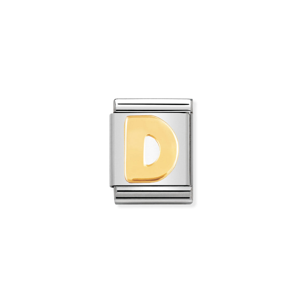 COMPOSABLE <STRONG>BIG LINK</STRONG> 032101/04 LETTER D IN 18K GOLD