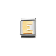 Load image into Gallery viewer, COMPOSABLE &lt;STRONG&gt;BIG LINK&lt;/STRONG&gt; 032101/05 LETTER E IN 18K GOLD
