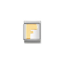 Load image into Gallery viewer, COMPOSABLE &lt;STRONG&gt;BIG LINK&lt;/STRONG&gt; 032101/06 LETTER F IN 18K GOLD
