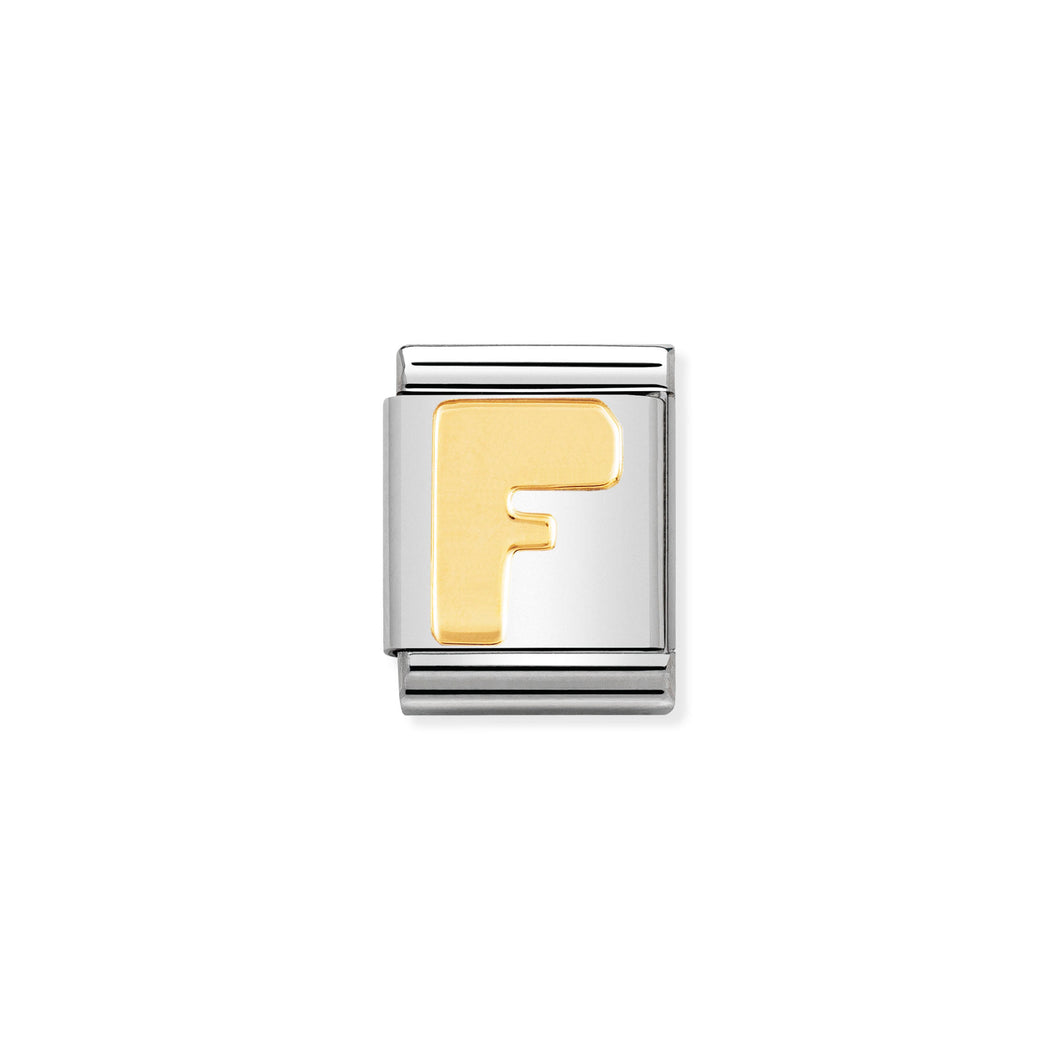 COMPOSABLE <STRONG>BIG LINK</STRONG> 032101/06 LETTER F IN 18K GOLD