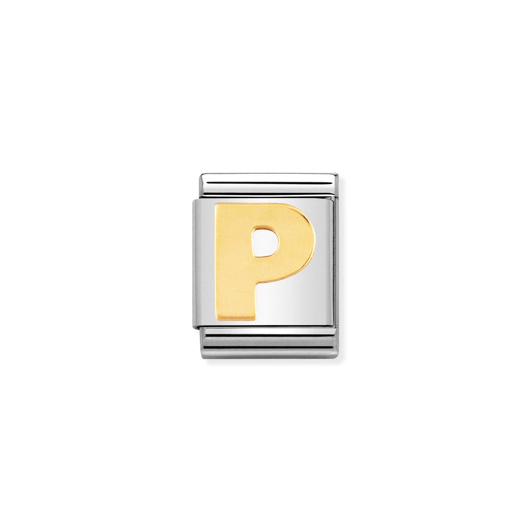 COMPOSABLE <STRONG>BIG LINK</STRONG> 032101/16 LETTER P IN 18K GOLD