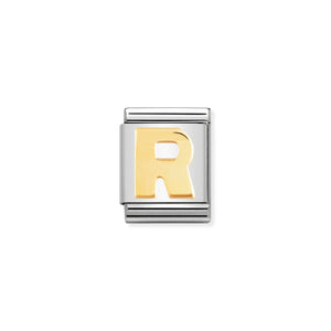 COMPOSABLE <STRONG>BIG LINK</STRONG> 032101/18 LETTER R IN 18K GOLD
