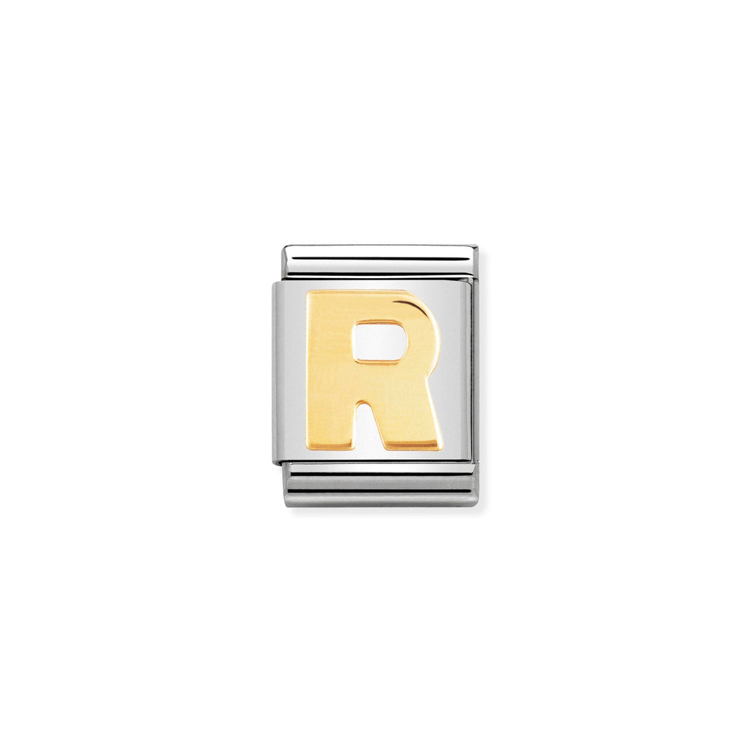 COMPOSABLE <STRONG>BIG LINK</STRONG> 032101/18 LETTER R IN 18K GOLD