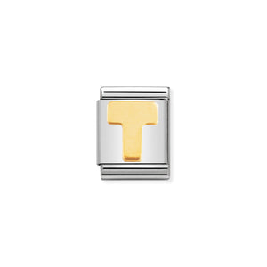 COMPOSABLE <STRONG>BIG LINK</STRONG> 032101/20 LETTER T IN 18K GOLD