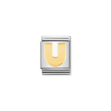 Load image into Gallery viewer, COMPOSABLE &lt;STRONG&gt;BIG LINK&lt;/STRONG&gt; 032101/21 LETTER U IN 18K GOLD
