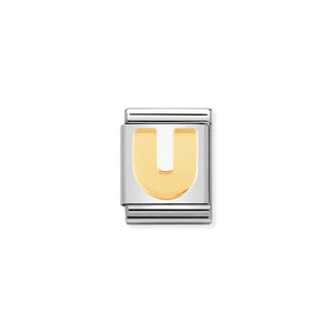 COMPOSABLE <STRONG>BIG LINK</STRONG> 032101/21 LETTER U IN 18K GOLD