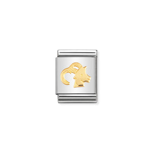 COMPOSABLE <STRONG>BIG LINK</STRONG> 032104/10 CAPRICORN IN 18K GOLD