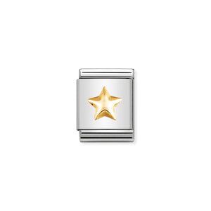 COMPOSABLE <STRONG>BIG LINK</STRONG> 032107/12 RAISED STAR IN 18K GOLD
