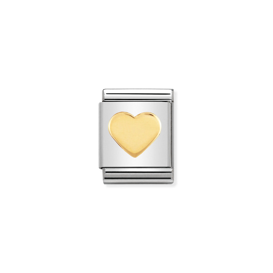 COMPOSABLE <STRONG>BIG LINK</STRONG> 032115/02 HEART IN 18K GOLD
