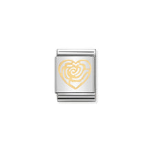 Load image into Gallery viewer, COMPOSABLE &lt;STRONG&gt;BIG LINK&lt;/STRONG&gt; 032115/14 ROSE HEART IN 18K GOLD
